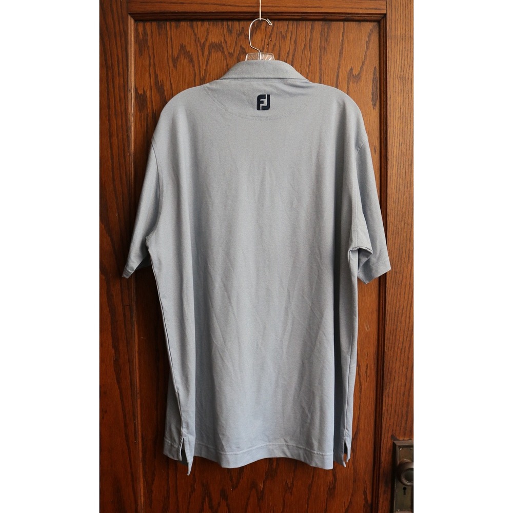 FOOTJOY Polo Shirt Mens XL Bull Valley Golf Club Gray Stretch Performance Lisle - Picture 2 of 13